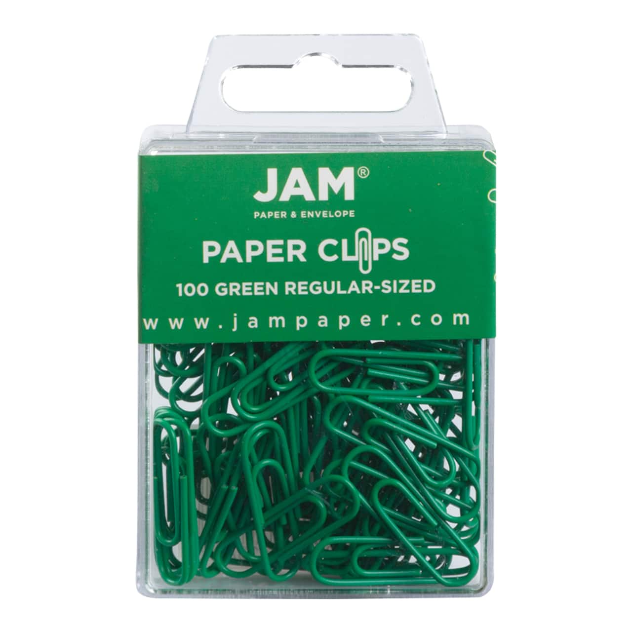 JAM Paper 1" Colorful Standard Paper Clips, 2 Packs of 100